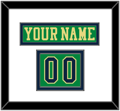 Notre Dame Hockey Nameplate & Number (Shoulder) - Alternate Green (2015) - Signature Tier 1