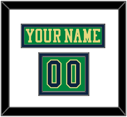 Notre Dame Hockey Nameplate & Number (Shoulder) - Alternate Green (2015) - Signature Tier 1