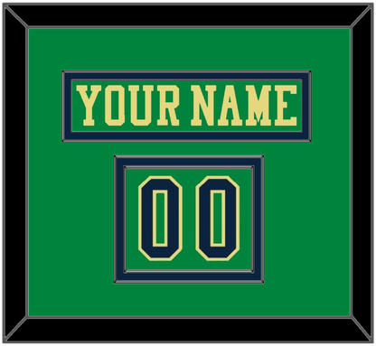 Notre Dame Hockey Nameplate & Number (Shoulder) - Alternate Green (2015) - Signature Tier 2