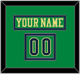 Notre Dame Hockey Nameplate & Number (Shoulder) - Alternate Green (2015) - Double Mat 2