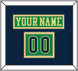 Notre Dame Hockey Nameplate & Number (Shoulder) - Alternate Green (2015) - Double Mat 3