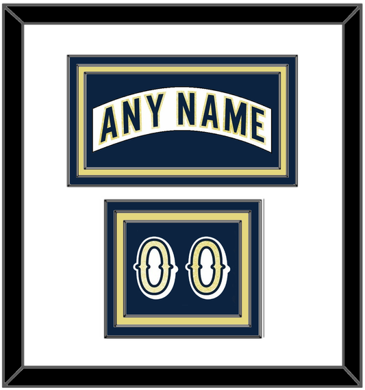 Notre Dame Hockey Nameplate & Number (Shoulder) - Home White - Premier Tier 1