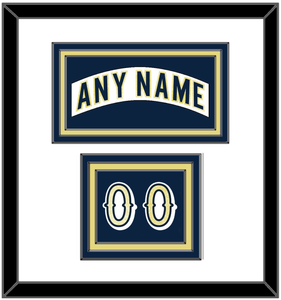 Notre Dame Hockey Nameplate & Number (Shoulder) - Home White - Triple Mat 1