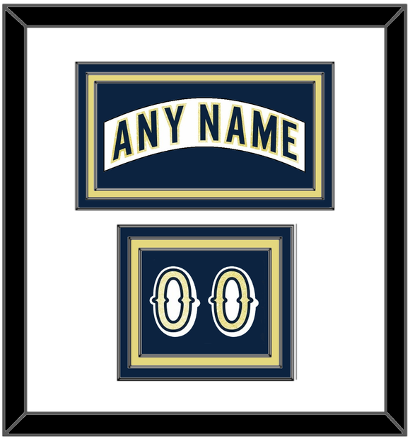 Notre Dame Hockey Nameplate & Number (Shoulder) - Home White - Triple Mat 1