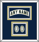 Notre Dame Hockey Nameplate & Number (Shoulder) - Home White - Triple Mat 2