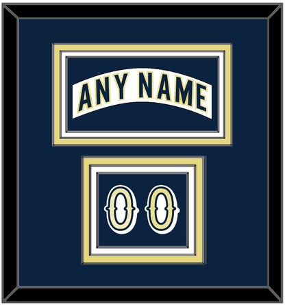 Notre Dame Hockey Nameplate & Number (Shoulder) - Home White - Premier Tier 2