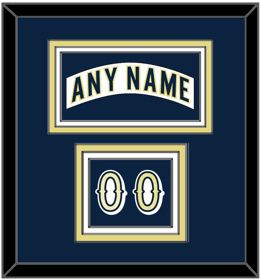 Notre Dame Hockey Nameplate & Number (Shoulder) - Home White - Premier Tier 2