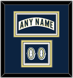 Notre Dame Hockey Nameplate & Number (Shoulder) - Home White - Triple Mat 2