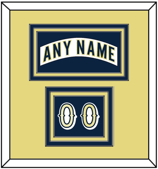 Notre Dame Hockey Nameplate & Number (Shoulder) - Home White - Premier Tier 3