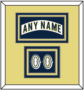 Notre Dame Hockey Nameplate & Number (Shoulder) - Home White - Triple Mat 3