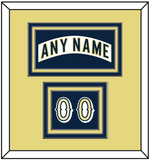 Notre Dame Hockey Nameplate & Number (Shoulder) - Home White - Triple Mat 3