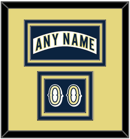Notre Dame Hockey Nameplate & Number (Shoulder) - Home White - Premier Tier 3