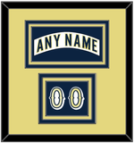 Notre Dame Hockey Nameplate & Number (Shoulder) - Home White - Triple Mat 3