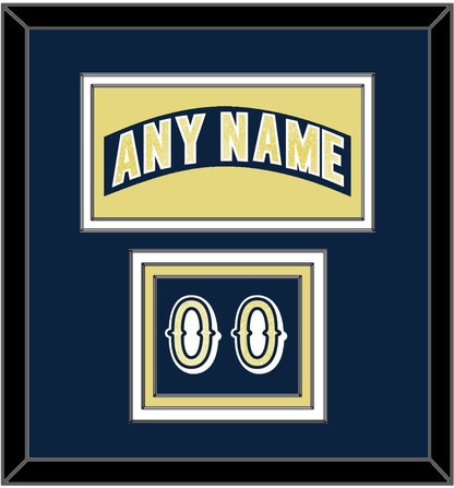Notre Dame Hockey Nameplate & Number (Shoulder) - Road Blue - Premier Tier 2