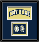 Notre Dame Hockey Nameplate & Number (Shoulder) - Road Blue - Triple Mat 2