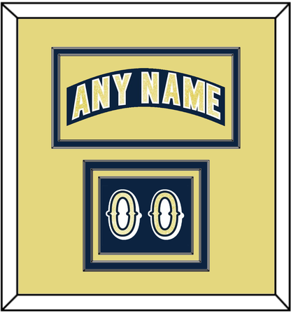 Notre Dame Hockey Nameplate & Number (Shoulder) - Road Blue - Premier Tier 3