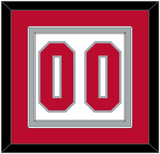 Ohio State Basketball Number - Home White (2013-2014) - Double Mat 2