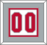 Ohio State Basketball Number - Home White (2013-2014) - Double Mat 3
