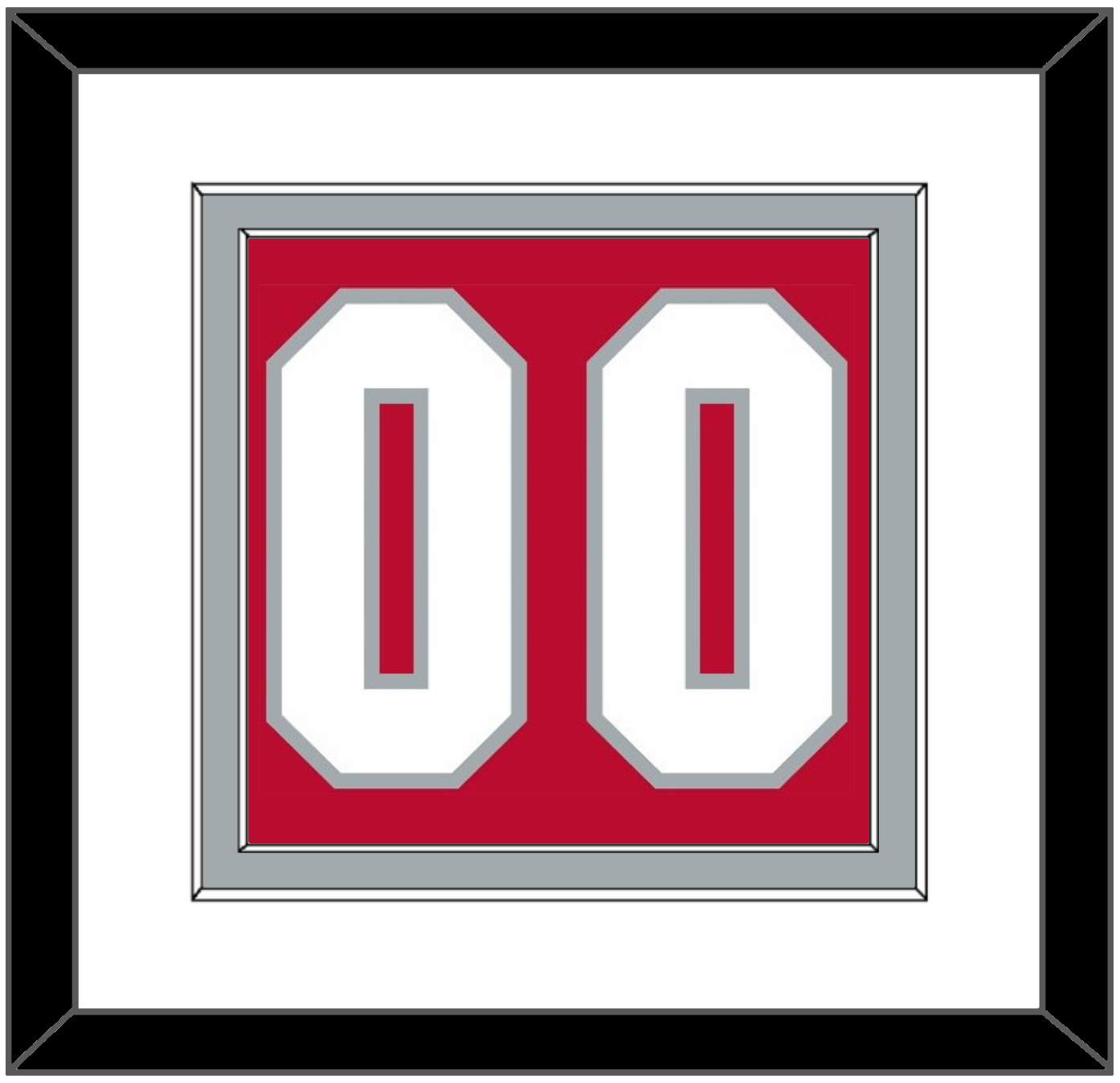 Ohio State Basketball Number - Road Red (2013-2014) - Signature Tier 1