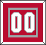 Ohio State Basketball Number - Road Red (2013-2014) - Double Mat 2