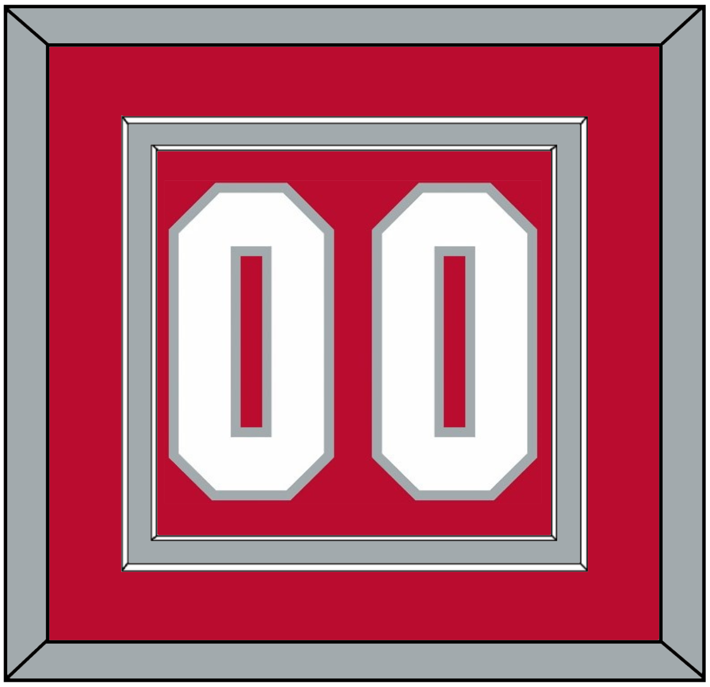 Ohio State Basketball Number - Road Red (2013-2014) - Signature Tier 2