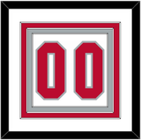 Ohio State Basketball Number - Home White (2013-2014) - Triple Mat 1