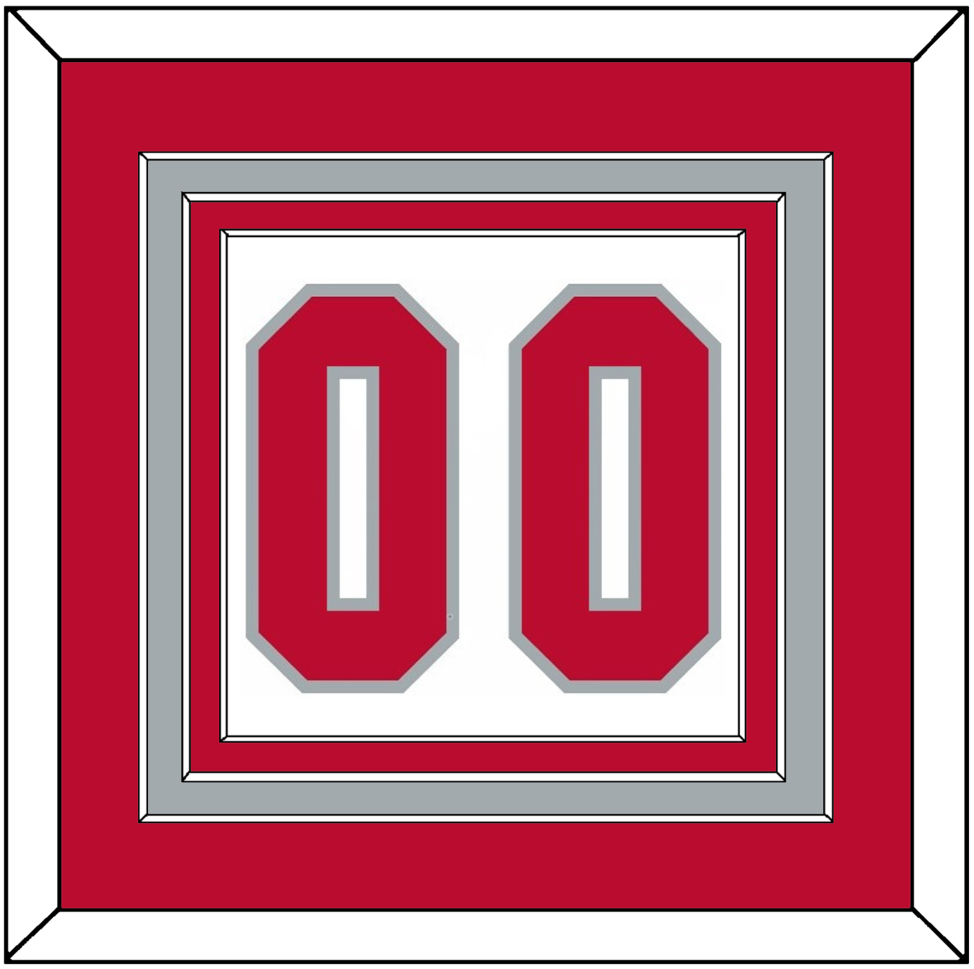 Ohio State Basketball Number - Home White (2013-2014) - Premier Tier 2