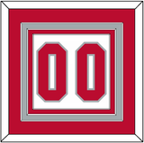 Ohio State Basketball Number - Home White (2013-2014) - Triple Mat 2