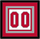 Ohio State Basketball Number - Home White (2013-2014) - Triple Mat 2