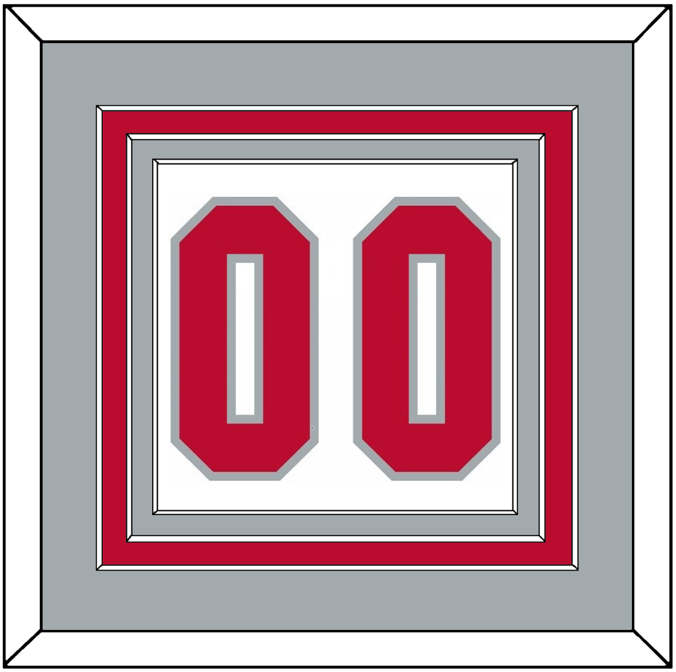 Ohio State Basketball Number - Home White (2013-2014) - Premier Tier 3