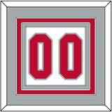 Ohio State Basketball Number - Home White (2013-2014) - Triple Mat 3