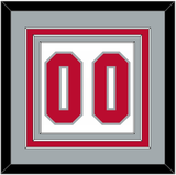 Ohio State Basketball Number - Home White (2013-2014) - Triple Mat 3