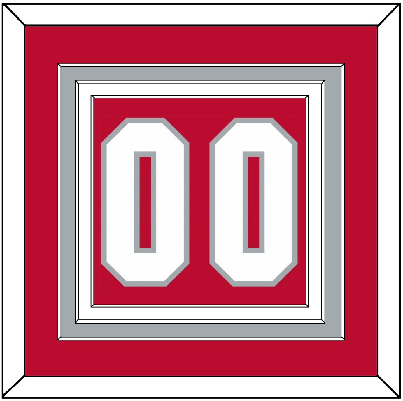 Ohio State Basketball Number - Road Red (2013-2014) - Premier Tier 2