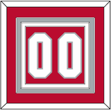Ohio State Basketball Number - Road Red (2013-2014) - Triple Mat 2