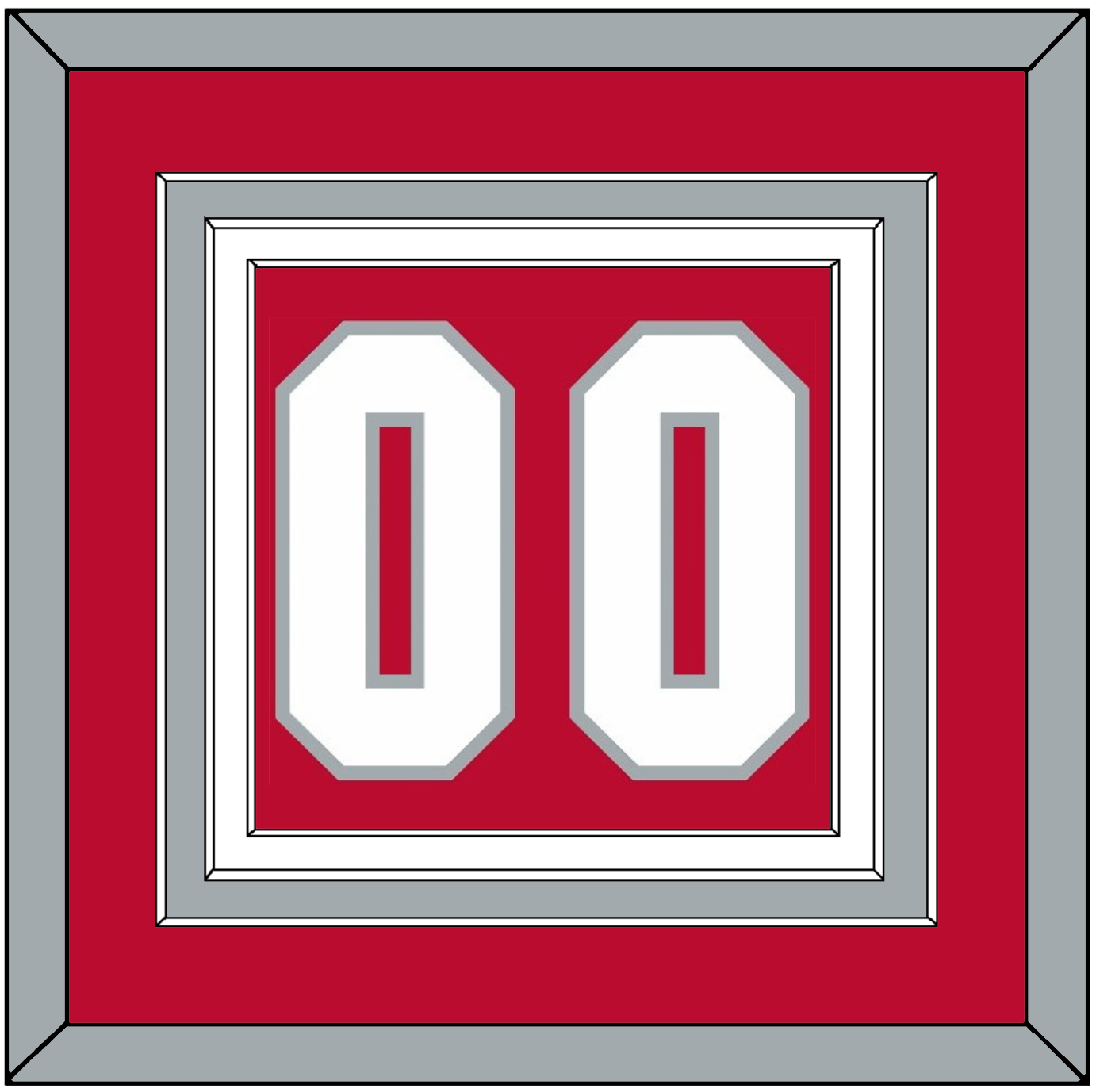 Ohio State Basketball Number - Road Red (2013-2014) - Premier Tier 2