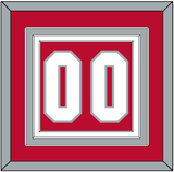 Ohio State Basketball Number - Road Red (2013-2014) - Triple Mat 2