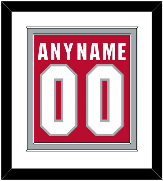 Ohio State Basketball Name & Number - Road Red (2013-2014) - Signature Tier 1