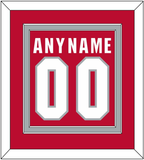 Ohio State Basketball Name & Number - Road Red (2013-2014) - Double Mat 2