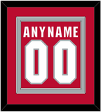 Ohio State Basketball Name & Number - Road Red (2013-2014) - Double Mat 2