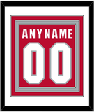 Ohio State Basketball Name & Number - Road Red (2013-2014) - Triple Mat 1
