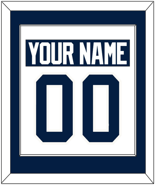 Penn State Nameplate & Number (Back) Combined - Home White - Essential Tier 1