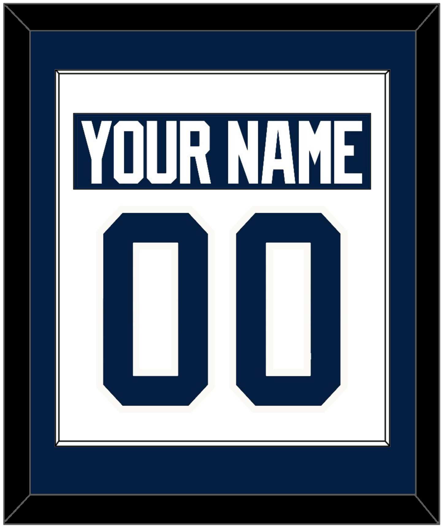 Penn State Nameplate & Number (Back) Combined - Home White - Essential Tier 1