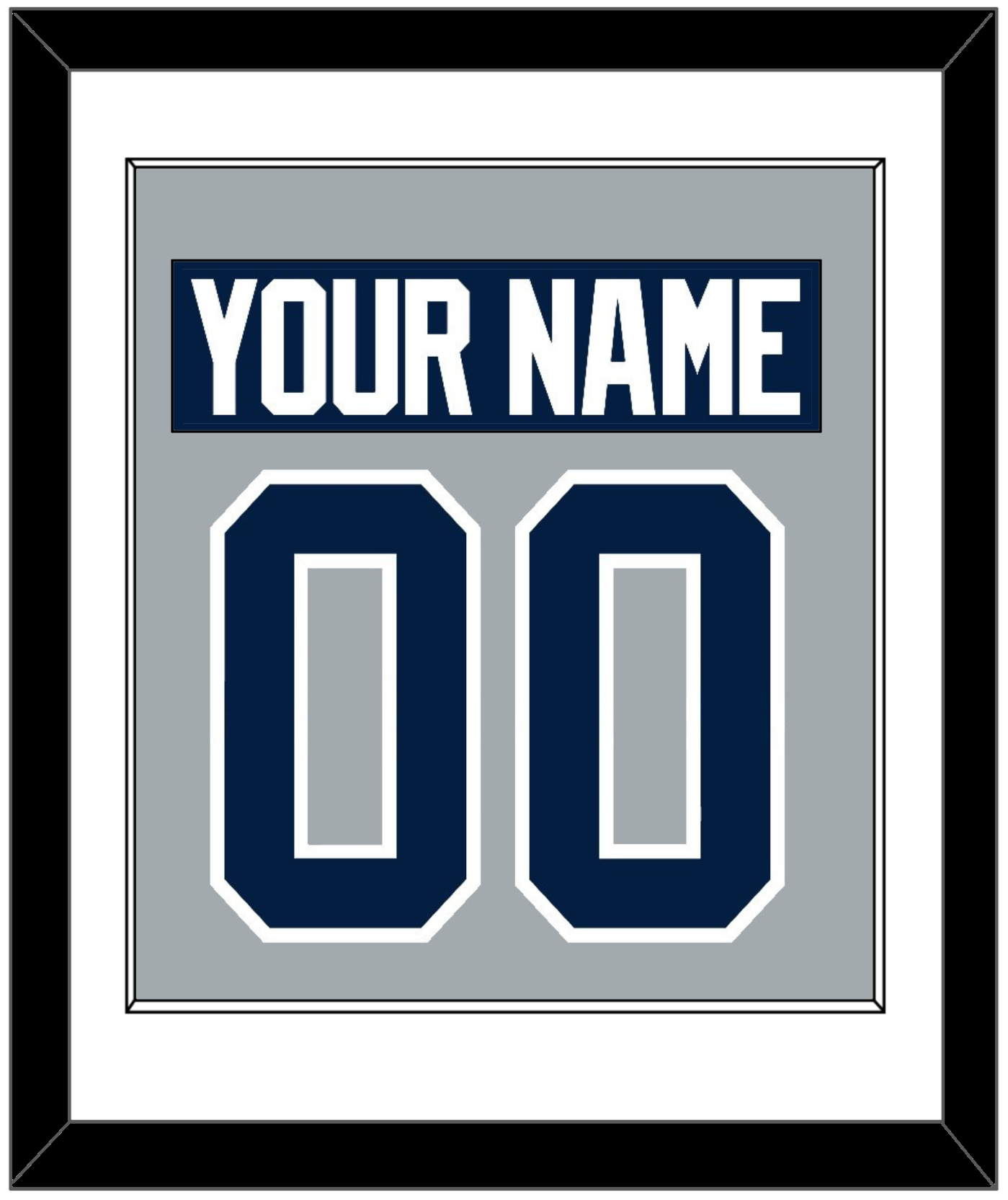 Penn State Nameplate & Number (Back) Combined - Alternate Gray - Essential Tier 1