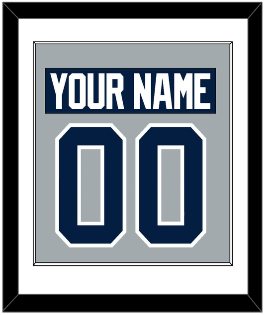 Penn State Nameplate & Number (Back) Combined - Alternate Gray - Essential Tier 1