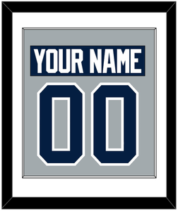 Penn State Nameplate & Number (Back) Combined - Alternate Gray - Single Mat 1