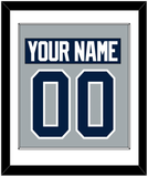 Penn State Nameplate & Number (Back) Combined - Alternate Gray - Single Mat 1