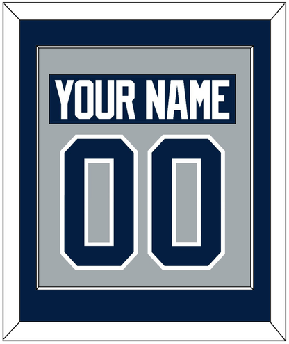 Penn State Nameplate & Number (Back) Combined - Alternate Gray - Essential Tier 2