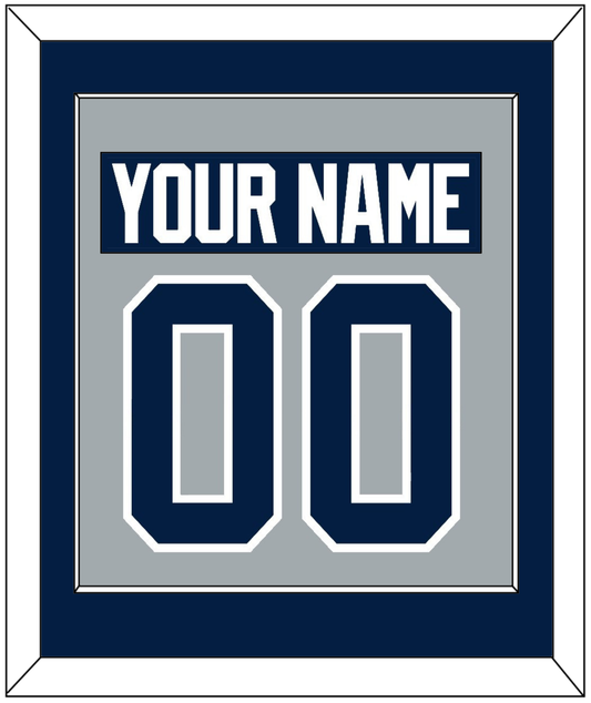 Penn State Nameplate & Number (Back) Combined - Alternate Gray - Essential Tier 2