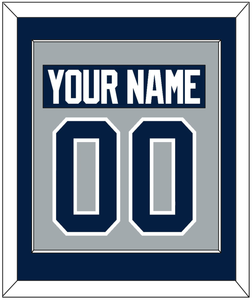 Penn State Nameplate & Number (Back) Combined - Alternate Gray - Single Mat 2