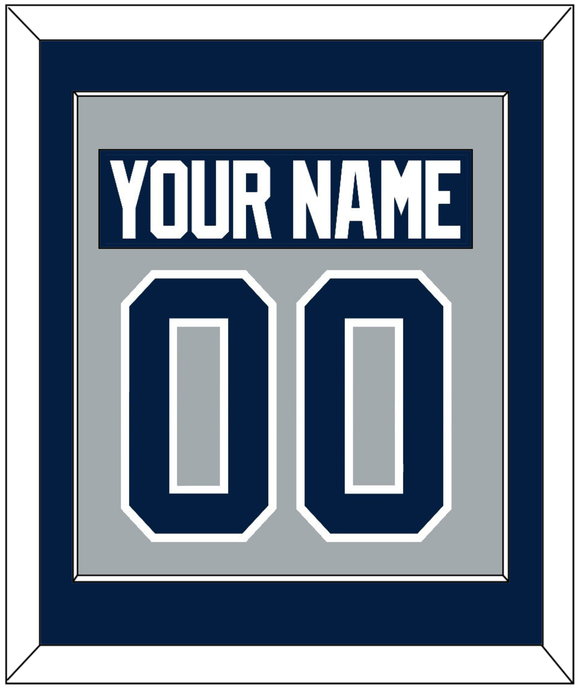 Penn State Nameplate & Number (Back) Combined - Alternate Gray - Single Mat 2